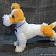 The wire-haired Jack Russell Terrier knitted dog, Stuffed Toys, Arkhangelsk,  Фото №1