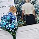 Брошь "Синий букет Смеральдо" с бирюзой. Брошь-булавка. Хрустальный цветок - авторские украшения Наталии Журавлевой. Ярмарка Мастеров.  Фото №7