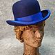 Order Bowler hat made of felt 'Ultramarine'. Felt Hats Shop. Livemaster. . Bowler hat Фото №3