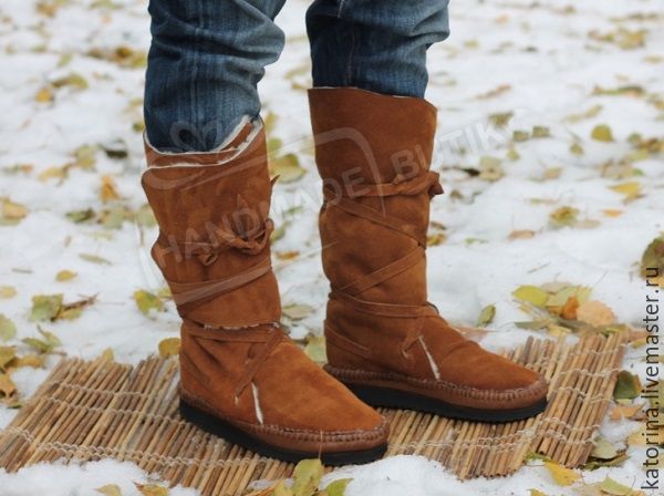 handmade moccasin boots