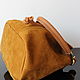 Bag-bag made of natural suede Mustard color. Sacks. Olga'SLuxuryCreation. My Livemaster. Фото №4