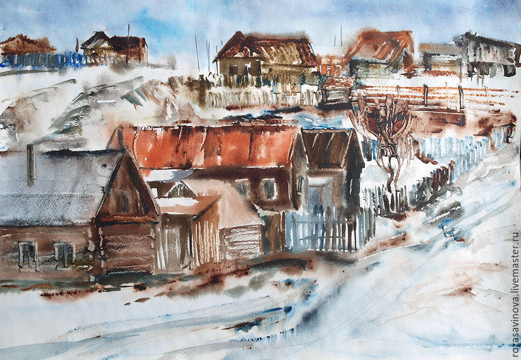 The watercolor paintings of the Ural village, Pictures, Magnitogorsk,  Фото №1