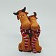 Sweet couple. Ceramics. the year of the Ox. Figurine. smile in clay. Online shopping on My Livemaster.  Фото №2