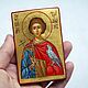 Святой мученик Трифон православная дорожная рукописная икона