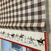 Японская штора-панель с принтом 