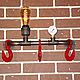 Вешалка для одежды с 3 крюками в стиле Лофт (Loft), Индастриал, Рустик. Вешалки. Loftsnab. Интернет-магазин Ярмарка Мастеров.  Фото №2