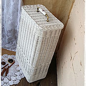 Для дома и интерьера handmade. Livemaster - original item White wicker laundry basket 