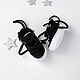 Booties sneakers for girls, black. 0-3 months. Gift for newborn. babyshop. My Livemaster. Фото №4