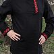 Рубашка косоворотка мужская "Лютич" чёрная. Народные рубахи. Кубанский Лад (Славянская одежда). Интернет-магазин Ярмарка Мастеров.  Фото №2