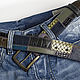 Cinturón de cuero Patchwork Multicolor, Straps, Ivanovo,  Фото №1