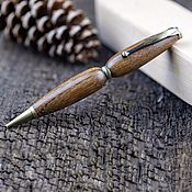 Канцелярские товары handmade. Livemaster - original item Kanzler ballpoint pen made of solid wood Ovankol. Handmade.