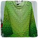 Shawl 'Openwork feathers' knitted, green. Shawls. Makushka_knits. My Livemaster. Фото №4