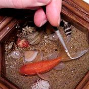 Картина 3д рыбки в деревянной рамке