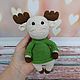 Лось вязаная мягкая игрушка. Мягкие игрушки. Таюткины игрушки (Tayutka toys). Ярмарка Мастеров.  Фото №4