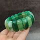 Bracelet natural green agate with a cut. Bead bracelet. naturalkavni. My Livemaster. Фото №6