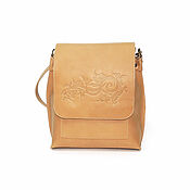 Сумки и аксессуары handmade. Livemaster - original item Crossbody bag: Mod. S86t-752 Women`s Leather Beige Fleece Bag. Handmade.
