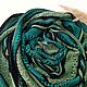 Вязаная шелковая шаль, женский зеленый платок, бактус женский. Шали. Tamerwool. Ярмарка Мастеров.  Фото №6