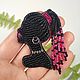 Beaded brooch Girl with braids, girl with dreadlocks. Brooches. Zveva. Online shopping on My Livemaster.  Фото №2