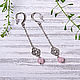 Earrings East with tinted pink jadeite. Earrings. Aliento-jewerly (alientojewelry). Online shopping on My Livemaster.  Фото №2
