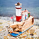 Морская композиция "Маяк на утесе" driftwood. Статуэтки. KoLenki. Ярмарка Мастеров.  Фото №4