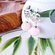 Серьги с розовым кварцем Pink Beauty. Серьги классические. Pure Beauty. Интернет-магазин Ярмарка Мастеров.  Фото №2