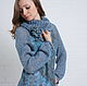 valano-knitted sweater 'turquoise night', Sweaters, Ishimbai,  Фото №1