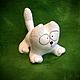 Simon’s Cat Кот Саймона  Белый кот мягкая игрушка. Мягкие игрушки. Галина Додонова. Ярмарка Мастеров.  Фото №4