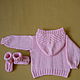 Knitted set Strawberry with cream. Baby Clothing Sets. 4 children-baby. My Livemaster. Фото №6