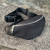 Сумки и аксессуары handmade. Livemaster - original item Python leather belt bag. Handmade.