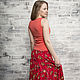 Skirt from staple the Provence (coral red). Skirts. pugovkino delo (Pugovkino-delo). My Livemaster. Фото №4