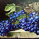 Картина маслом `Черный виноград` (масло, холст на картоне 50х70) Автор: Ермакова Наталья (Nataly)