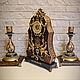 Часы каминные "Стражи времени". Часы каминные. Татьяна Назаренко Decor. Интернет-магазин Ярмарка Мастеров.  Фото №2