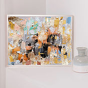Картины и панно handmade. Livemaster - original item Golden Textures-abstract painting in the Loft style. Handmade.