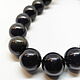 Obsidian beads Starry Night 54 cm, Beads2, Gatchina,  Фото №1