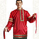 Copy of Cotton Russian shirt for men, boys, People\\\'s shirts, Korolev,  Фото №1