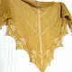 Order Openwork knitted Merino Mustard shawl, knitting shawl. Lace Shawl by Olga. Livemaster. . Shawls Фото №3