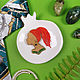 Beaded brooch red-haired Girl with braids in green, girl with dreadlocks. Brooches. Zveva. My Livemaster. Фото №4