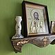 Полка для икон. Полки. Masterskaya-po-derevu-4. Интернет-магазин Ярмарка Мастеров.  Фото №2