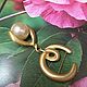 Винтаж: DHT.  Брошь с жемчужной подвеской. Броши винтажные. Vintage&style. Интернет-магазин Ярмарка Мастеров.  Фото №2