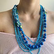 Работы для детей, handmade. Livemaster - original item beads: Blue dreams. Handmade.