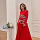 Заказать Платье с поясом-баской в русском стиле. Дизайнерские платья Valensia Atelier. Ярмарка Мастеров. . Платья Фото №3