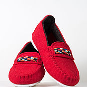 Обувь ручной работы handmade. Livemaster - original item Loafers BERGAMO made of felt, 100% wool. Handmade.
