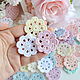 Set of 70pcs mini napkins in delicate colors 4cm. Scrapbooking Elements. Natalie crochet flowers. Online shopping on My Livemaster.  Фото №2
