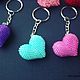 Beaded Heart Keychain. Key chain. GlassJewelry. Online shopping on My Livemaster.  Фото №2