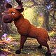 Заказать Лось. Фигурка из шерсти. Екатерина Шувалова (colorlight). Ярмарка Мастеров. . Войлочная игрушка Фото №3