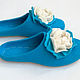 Order  ' The Blooming Peony'. Cozy Felt. Livemaster. . Slippers Фото №3
