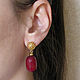 Agate earrings, handmade agate earrings, natural stones. Earrings. Irina Moro. My Livemaster. Фото №4