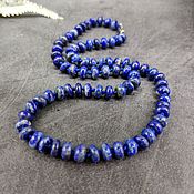 Работы для детей, handmade. Livemaster - original item Beads of natural lapis lazuli. Handmade.
