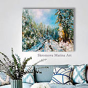 Картины и панно handmade. Livemaster - original item Oil painting landscape. Winter landscape oil. Handmade.