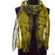 Linen Scarf Yellow Green Female Male Striped. Scarves. Silk scarves gift for Womans. Online shopping on My Livemaster.  Фото №2